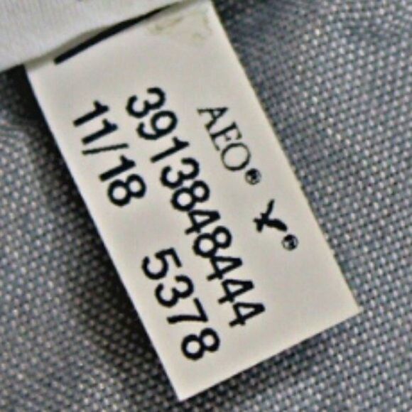 American Eagle Skirt Mini Corduroy Full Front Zip Side Pockets Blue Women's 10 - Picture 8 of 8